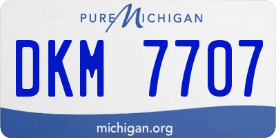 MI license plate DKM7707