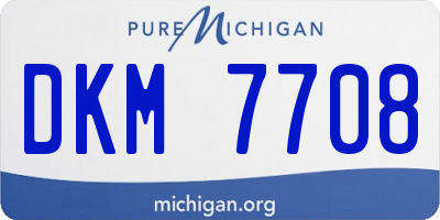 MI license plate DKM7708