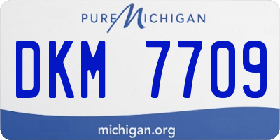 MI license plate DKM7709