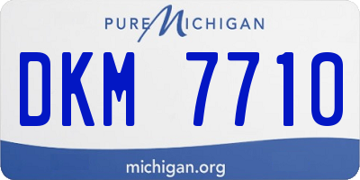 MI license plate DKM7710