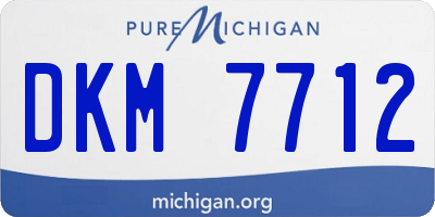 MI license plate DKM7712