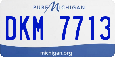 MI license plate DKM7713