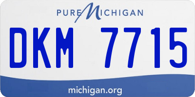 MI license plate DKM7715