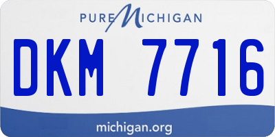 MI license plate DKM7716