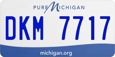 MI license plate DKM7717