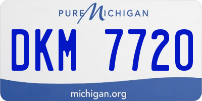 MI license plate DKM7720