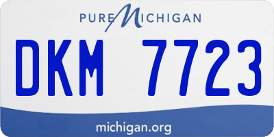 MI license plate DKM7723