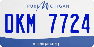 MI license plate DKM7724