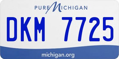 MI license plate DKM7725