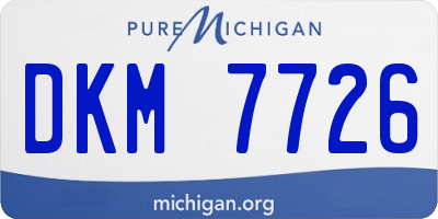 MI license plate DKM7726