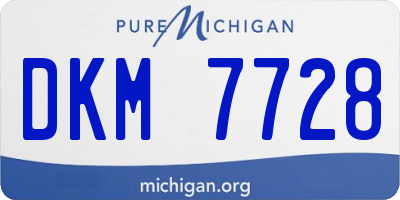 MI license plate DKM7728