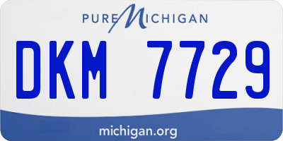 MI license plate DKM7729