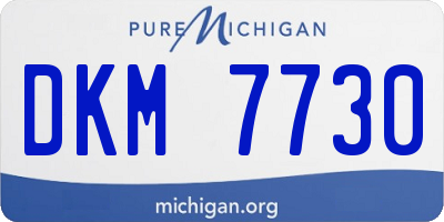 MI license plate DKM7730