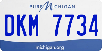 MI license plate DKM7734