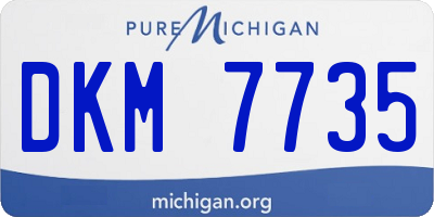 MI license plate DKM7735
