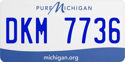 MI license plate DKM7736