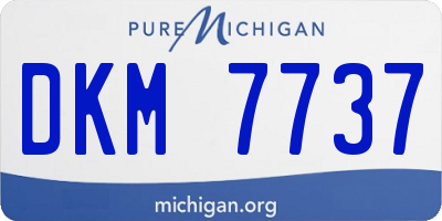 MI license plate DKM7737