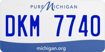 MI license plate DKM7740