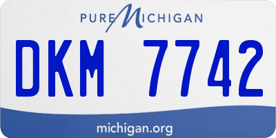 MI license plate DKM7742