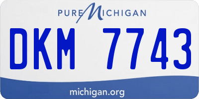 MI license plate DKM7743