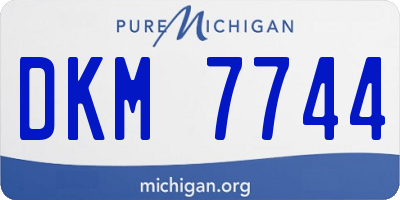 MI license plate DKM7744