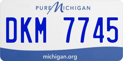 MI license plate DKM7745