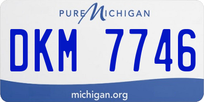 MI license plate DKM7746