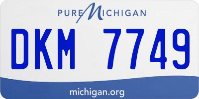 MI license plate DKM7749