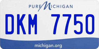 MI license plate DKM7750