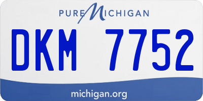 MI license plate DKM7752