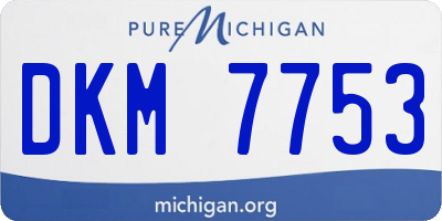 MI license plate DKM7753