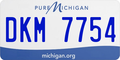 MI license plate DKM7754