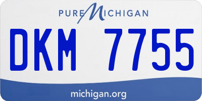 MI license plate DKM7755