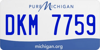 MI license plate DKM7759