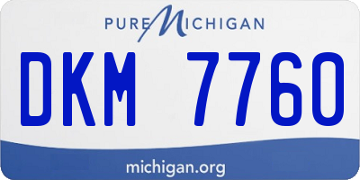 MI license plate DKM7760