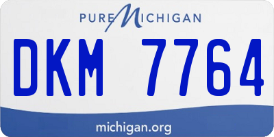 MI license plate DKM7764
