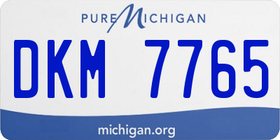 MI license plate DKM7765