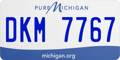 MI license plate DKM7767