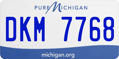 MI license plate DKM7768