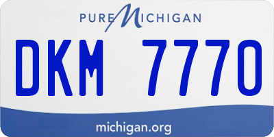 MI license plate DKM7770