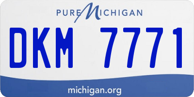 MI license plate DKM7771
