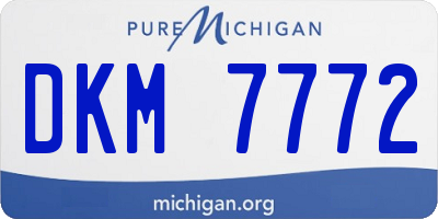 MI license plate DKM7772