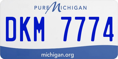 MI license plate DKM7774