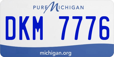 MI license plate DKM7776