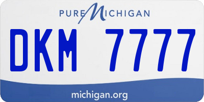 MI license plate DKM7777