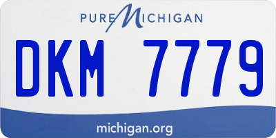 MI license plate DKM7779