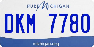 MI license plate DKM7780