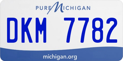 MI license plate DKM7782