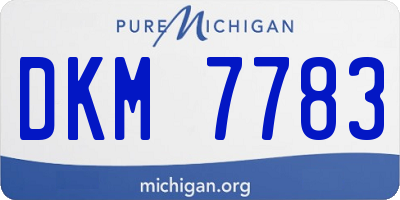 MI license plate DKM7783