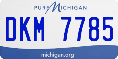 MI license plate DKM7785